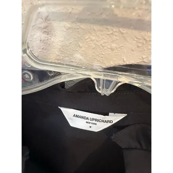 Amanda uprichard black tiered dress -m - Picture 2 of 3